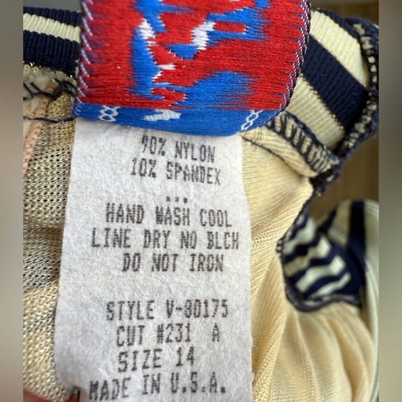 VTG - VIA MARINA Women's One Piece Swimsuit - Size 14 - Picture 5 of 5